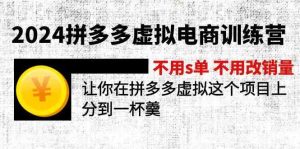 2024拼多多虚拟电商训练营 不用s单 不用改销量 在拼多多虚拟上分到一杯羹-木子聊项目