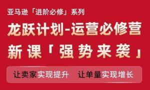 亚马逊进阶必修系列，龙跃计划-运营必修营新课，让卖家实现提升 让单量实现增长-木子聊项目