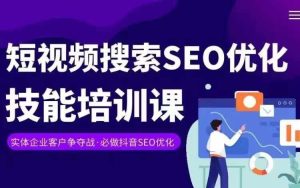 实体抖音搜索（抖音SEO）变现课，短视频搜索seo优化技能-木子聊项目