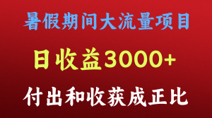 一天收益3000+，暑假期间， 这个项目才是真火-木子聊项目
