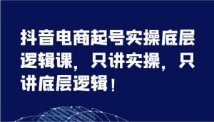 抖音电商起号实操底层逻辑课，只讲实操，只讲底层逻辑！（7节）-木子聊项目