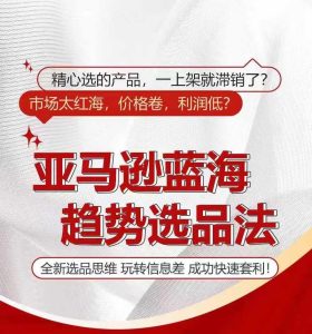 亚马逊蓝海趋势选法，全新选品思维，玩转信息差-木子聊项目