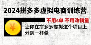 （12024期）2024拼多多虚拟电商训练营 不s单 不改销量  做虚拟项目分一杯羹(更新10节)-木子聊项目