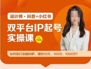 双平台IP起号实操营，教你如何靠打造设计IP，赚到10万、100万、1000万?-木子聊项目
