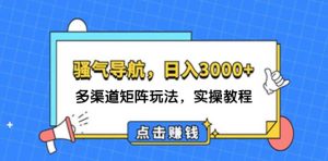（12255期）日入3000+ 骚气导航，多渠道矩阵玩法，实操教程-木子聊项目