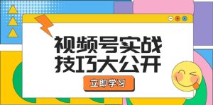 视频号实战技巧大公开：选题拍摄、运营推广、直播带货一站式学习-木子聊项目