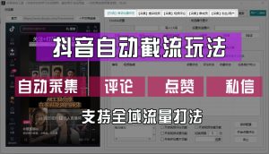 抖音自动截流玩法，利用一个软件自动采集、评论、点赞、私信，全域引流-木子聊项目
