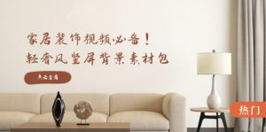 家居装饰视频必备！轻奢风竖屏背景素材包，含清晰、中间虚化、全屏虚化-木子聊项目