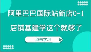 阿里巴巴国际站新店0-1，个人实践实操录制从0-1基建，店铺基建学这个就够了-木子聊项目