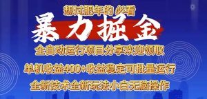 （13675期）2025暴力掘金项目，想过肥年必看！-木子聊项目