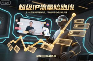 超级IP流量陪跑班,大V流量密码倾囊相授,可直接落地的实操步骤-木子聊项目