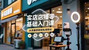 实体店播零基础入门课,实体店+短视频+直播+微信生态+私域社群,从流量获取到私域转化-木子聊项目