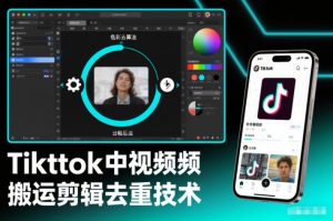 Tiktok中视频纯搬运剪辑去重技术，外来技术，自行测试-木子聊项目
