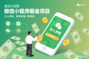 适合小白的微信小程序掘金项目，日入多张，简单易懂一看就会【揭秘】-木子聊项目