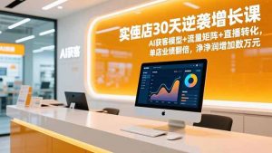 实体店30天逆袭增长课，AI获客模型+流量矩阵+直播转化，单店业绩翻倍，净利润增加数万元-木子聊项目