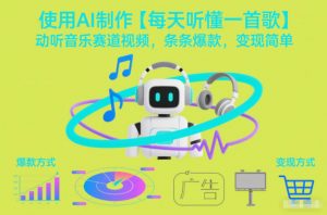 使用AI制作【每天听懂一首歌】动听音乐赛道视频，条条爆款，变现简单-木子聊项目