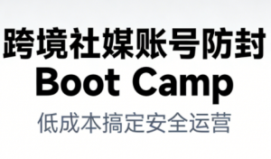 跨境社媒账号防封Boot Camp，低成本搞定社媒账号安全与长期运营-木子聊项目