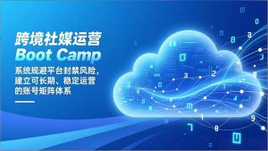 跨境社媒运营Boot Camp：系统规避平台封禁风险，建立可长期、稳定运营的账号矩阵体系-木子聊项目