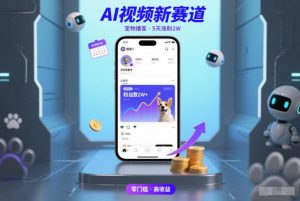 AI视频新赛道，宠物播客仅注册5天涨粉2W，收益非常可观-木子聊项目