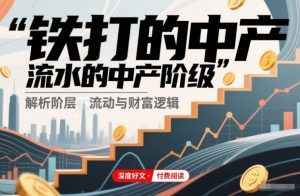 付费文章:铁打的中产,流水的中产阶级-木子聊项目