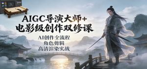 AIGC导演大师+电影级创作双修课：AI创作全流程、角色剪辑、高清渲染实战-木子聊项目