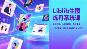 Liblib生图炼丹系统课，基础应用、LoRA训练、商业实战，一站式教学，赋能接单与创作月入过万-木子聊项目