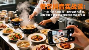 餐饮抖音实战课:一套“学了就能用”的全链路方法论,将抖音真正转化为可持续引流的盈利工具-木子聊项目
