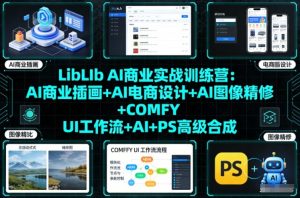 LibLIb AI商业实战训练营：AI商业插画+AI电商设计+AI图像精修+COMFY UI工作流+AI+PS高级合成-木子聊项目