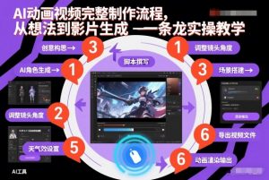 AI动画视频完整制作流程，从想法到影片生成一条龙实操教学-木子聊项目
