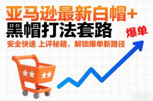 亚马逊最新白帽+黑帽打法套路,安全快速上评秘籍,解锁爆单新路径-木子聊项目