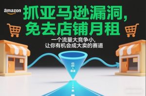 抓亚马逊漏洞，免去店铺月租，一个流量大竞争小，让你有机会成大卖的赛道-木子聊项目
