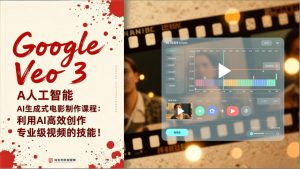 Google Veo 3人工智能AI生成式电影制作课程：利用AI高效创作专业级视频的技能！-木子聊项目