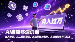 AI自媒体通识课，五大专题、从工具到变现，系统掌握AI创作，实现自媒体月入过万-木子聊项目