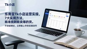 东南亚Tk小店运营实操，7大实用方法，精准找到能卖爆的货。不讲虚理论，立即能上手的实操动作-木子聊项目