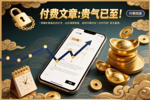 付费文章：贵气已至！用最朴素直白的文字，让你清楚知道，该如何接住这一次时代的泼天富贵-木子聊项目