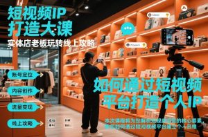 短视频ip打造大课,实体店老板玩转线上攻略-木子聊项目