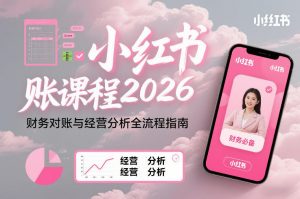 小红书对账课程2026，财务对账与经营分析全流程指南-木子聊项目