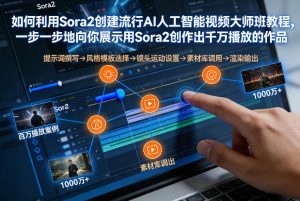 如何利用Sora2创建流行AI人工智能视频大师班，一步一步地向你展示用Sora2创作出千万播放的作品-木子聊项目