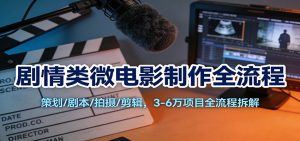 剧情类微电影制作全流程:策划/剧本/拍摄/剪辑,3-6万项目全流程拆解-木子聊项目