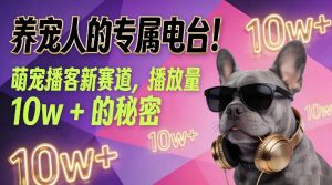 养宠人的专属电台！萌宠播客新赛道，播放量10w+的秘密-木子聊项目
