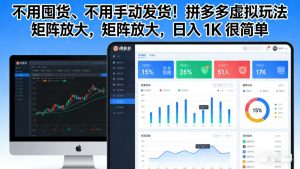 不用囤货、不用手动发货！拼多多虚拟玩法，矩阵放大，日入 1K 很简单-木子聊项目