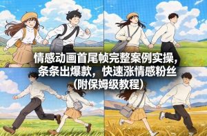 情感动画首尾帧完整案例实操，条条出爆款，快速涨情感粉丝(附保姆级教程)-木子聊项目