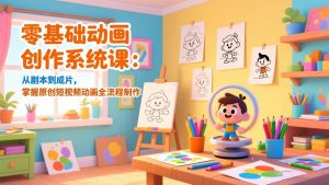 零基础动画创作系统课:从剧本到成片,掌握原创短视频动画全流程制作-木子聊项目