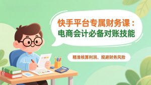 快手平台专属财务课:电商会计必备对账技能,精准核算利润、规避财务风险-木子聊项目