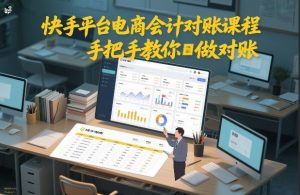 快手平台电商会计对账课程,手把手教你做对账-木子聊项目