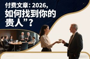 付费文章:2026,如何找到你的“贵人”?-木子聊项目