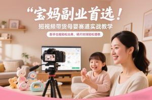 宝妈副业首选！短视频带货母婴赛道实战教学，新手也能轻松出单，碎片时间轻松增收-木子聊项目
