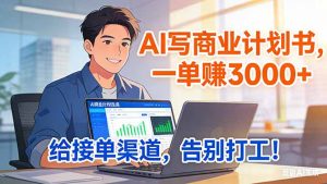 靠 AI 写商业计划书，一单赚 3000+，给专属接单渠道，越做越稳，告别打工-木子聊项目