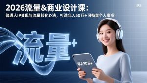 2026流量&商业设计课：普通人IP变现与流量转化心法，打造年入50万+可持续个人事业-木子聊项目