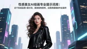 性感美女AI绘画专业提示词库：近千张成品图+提示词，直接复制使用，出图质量媲美专业画师-木子聊项目